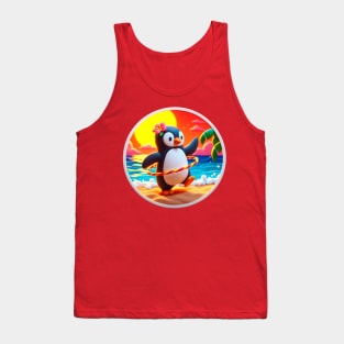 Hula Hoopin' Penguin Tank Top